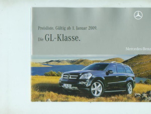 Mercedes GL Klasse Preisliste 1. Januar 2009