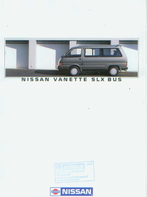 Nissan Vanette SLX Bus Prospekt 1989 - 9897