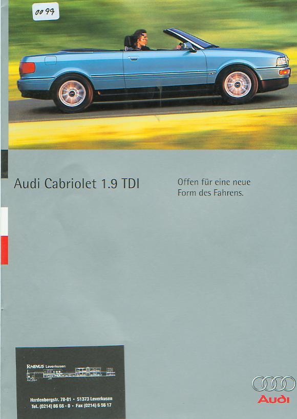 Audi Cabriolet 1.9 TDI - Prospekt 1995