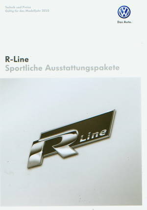 VW R-Line Prospekt Preise Technik 10-  2009