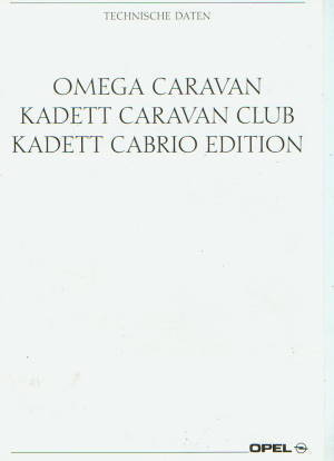 Opel Caravan - Technikprospekt 1990