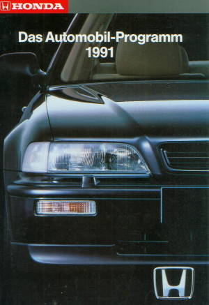 Honda PKW Programm - Autoprospekt 1991