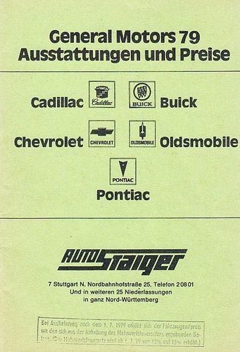General Motors 1979 Prospekt