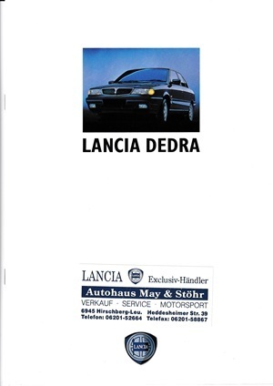Prospekt 1991 - Lancia Dedra
