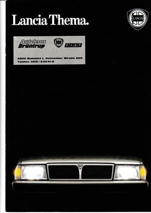 Autoprospekt brochure 1985 Lancia Thema