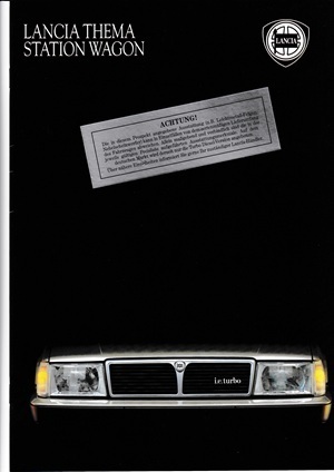 Lancia Thema Station Wagon Prospekt 1987