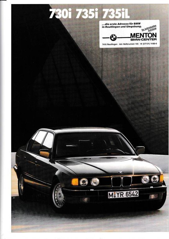 BMW 7er Autoprospekt 2 -1988