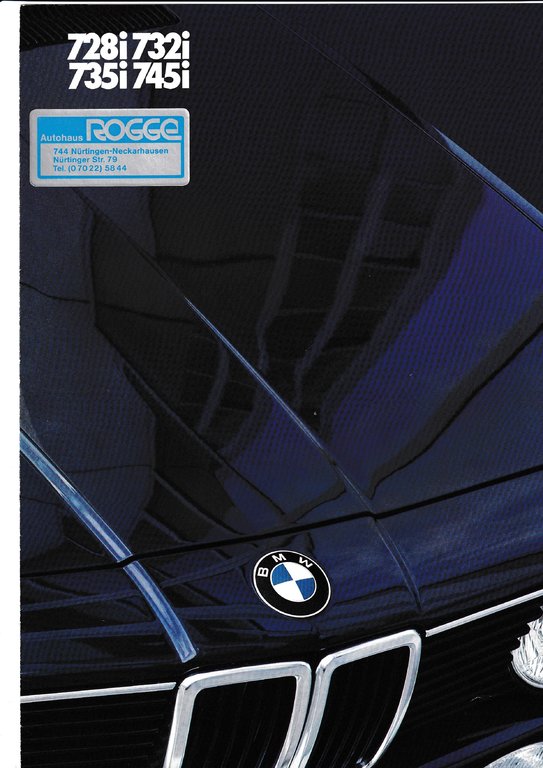 BMW 728i - 745i Autoprospekt 1982