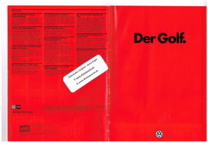 VW Golf 2 - prospekt brochure 1984