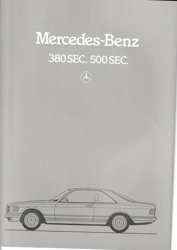 Mercedes 380 500 SEC Autoprospekt 12 - 1984