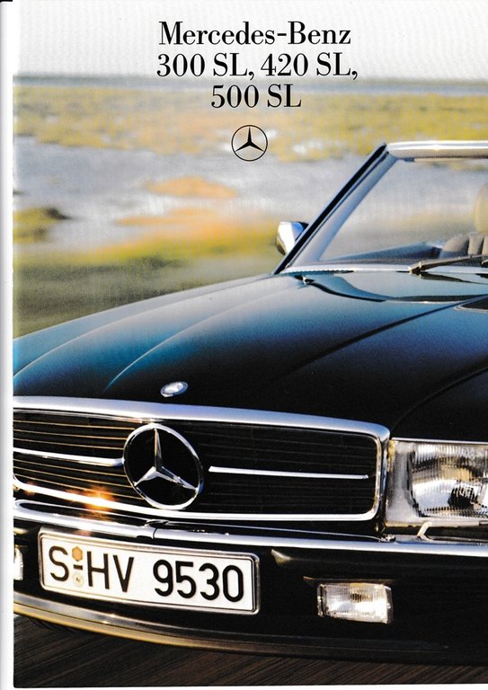Mercedes SL Prospekt brochure Mai 1986