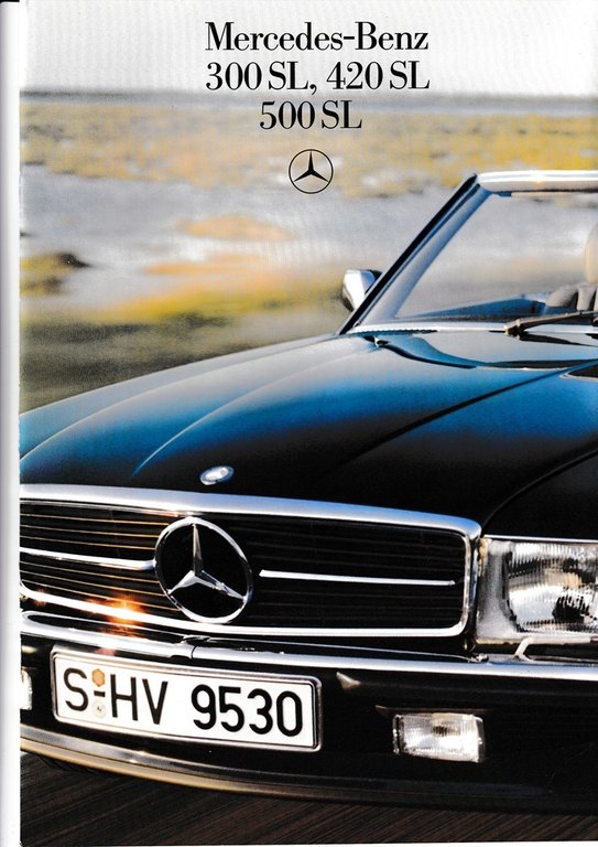 Mercedes SL Prospekt brochure Mai 1985