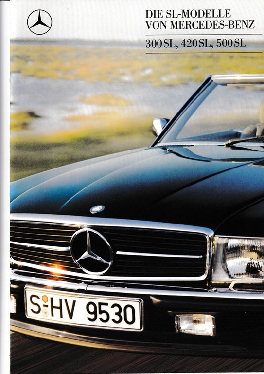 Mercedes SL Prospekt brochure 1 - 1988