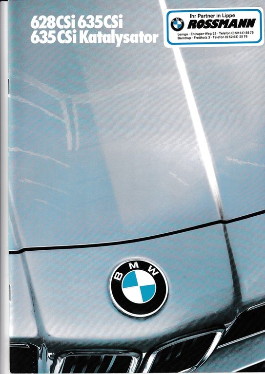 Prospekt BMW 6er Coupe 1985