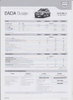 Dacia Duster Preisliste 15.  März 2010.