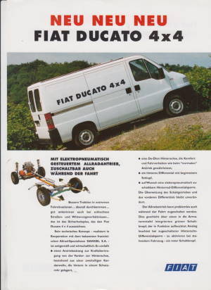 Fiat Ducato 4x4  Prospekt  90er Jahre