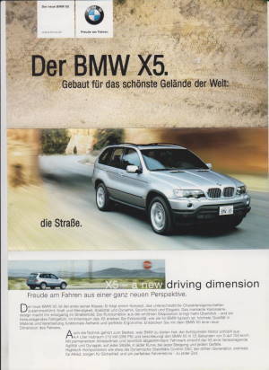 BMW X5 Prospekt brochure 1999 - Histoquariat