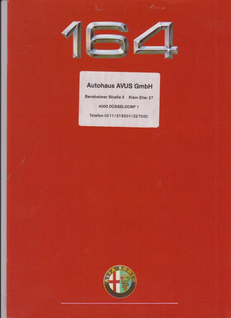 Alfa Romeo 164 Autoprospekt aus ?