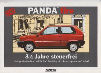 Fiat  Panda fire Prospekt 1986