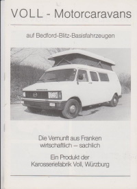 Voll Motorcaravans Opel Bedford Blitz Prospekt