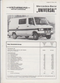 Weinsberg Wohnmobil MB Universal Prospekt