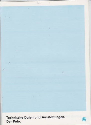 VW Polo  Prospekt 1993 Technik
