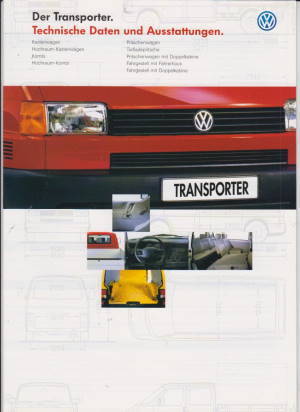 VW Transporter Technikprospekt 1997