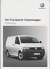 VW Transporter Kastenwagen Prospekt 2008
