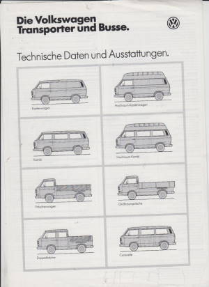 VW Transporter Busse  Prospekt Technik 1984