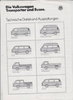 VW Transporter Busse  Prospekt Technik 1984