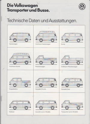 VW Transporter Prospekt Technik 1986