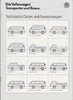 VW Transporter Prospekt Technik 1986