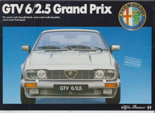 Alfa Romeo GTV 6 Grand Prix Autoprospekt