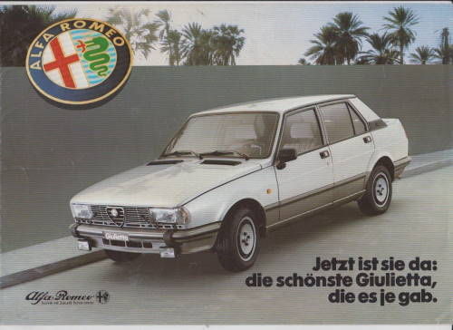 Alfa Romeo Giulietta toller Autoprospekt