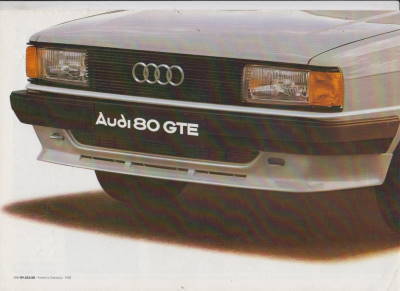 Audi 80  GTE Prospekt 1982