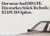 Audi 80  GTE Prospekt 1982