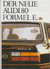 Audi 80  Formel E Autoprospekt 1980