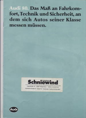 Audi 80  Prospekt 1980