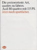 Audi 80  Quattro Autoprospekt