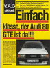 Audi 80 GTE  Prospekt 1983