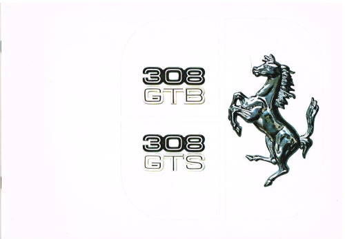 Ferrari  308 GTB -GTS Prospekt 1977