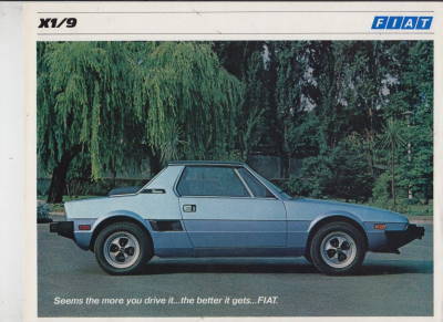 Fiat X1/9 Prospekt 1978 USA