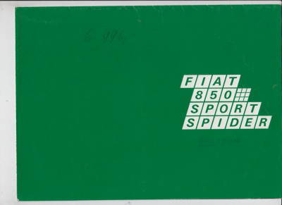 Fiat 850 Sport Spider alter Prospekt