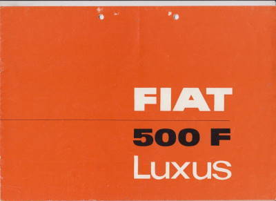 Fiat 500 F alter Autoprospekt 60er Jahre