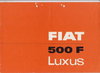 Fiat 500 F alter Autoprospekt 60er Jahre