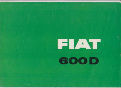 Fiat 600 D Prospekt 60er Jahre