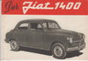 Fiat 1400 alter Auto-Prospekt