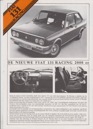 Fiat 131 Racing 2000  Autoprospekt