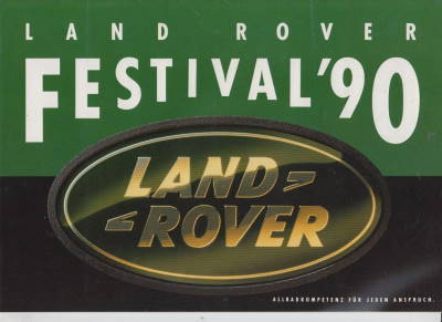 Land Rover Programm Prospekt 1990