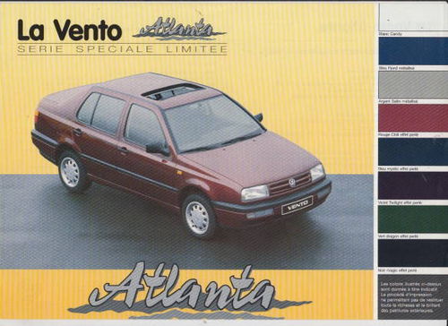 Prospekt VW Vento Atlanta Belgien 1994